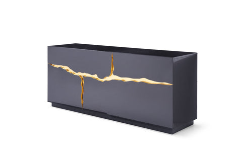 Modrest Aspen Modern High Gloss Black & Gold Buffet By VIG Furniture