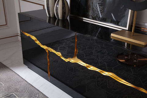 Modrest Aspen Modern High Gloss Black & Gold Buffet By VIG Furniture