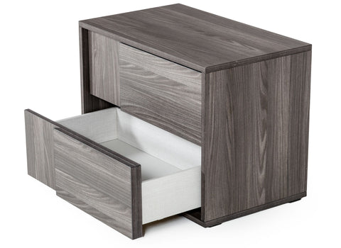 Nova Domus Asus Italian Modern Elm Grey Nightstand Model VGACASUS-NS-GRY-3