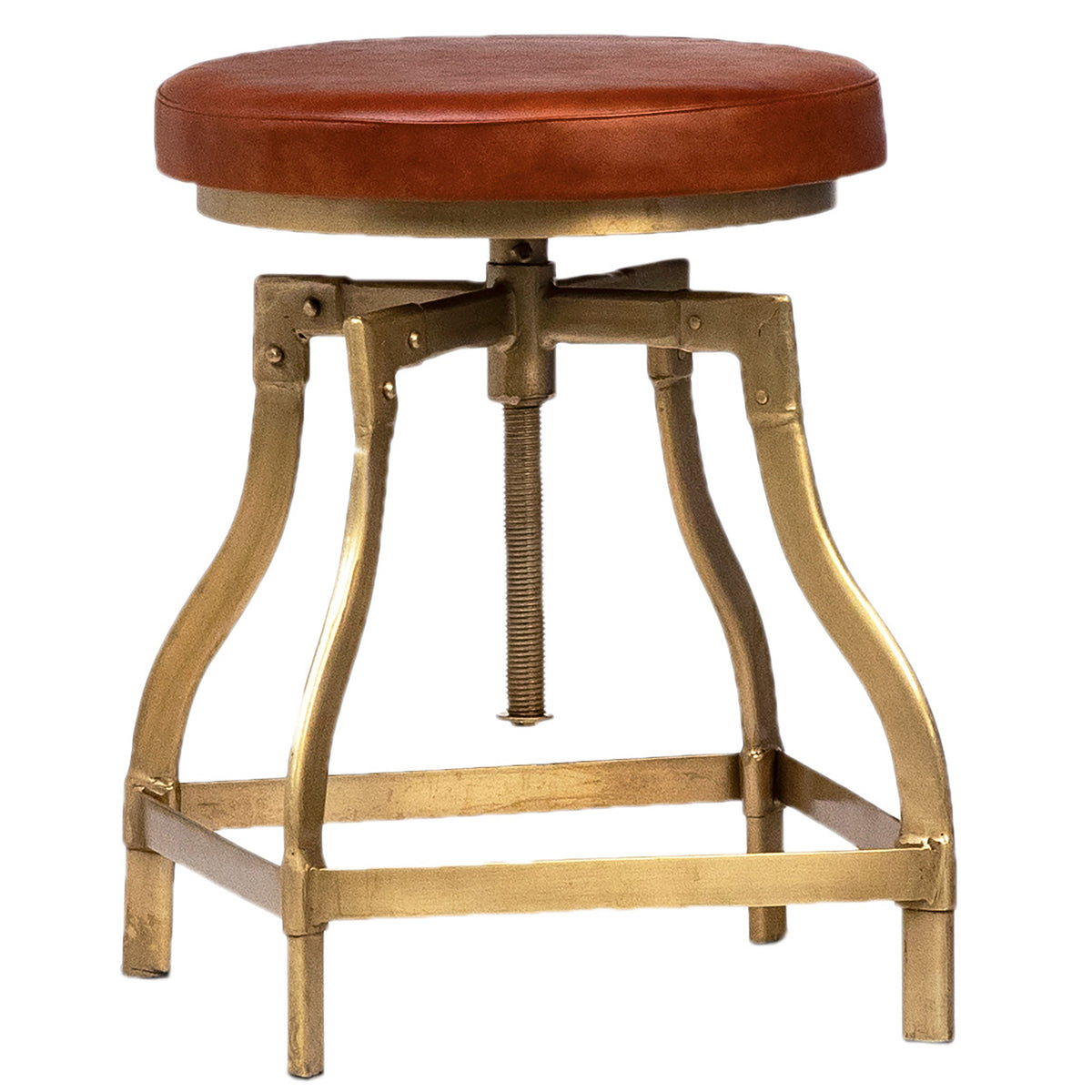 Hobbs Hazelnut and Antique Brass Finish Counter Stool