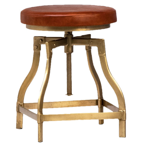 Hobbs Hazelnut and Antique Brass Finish Counter Stool