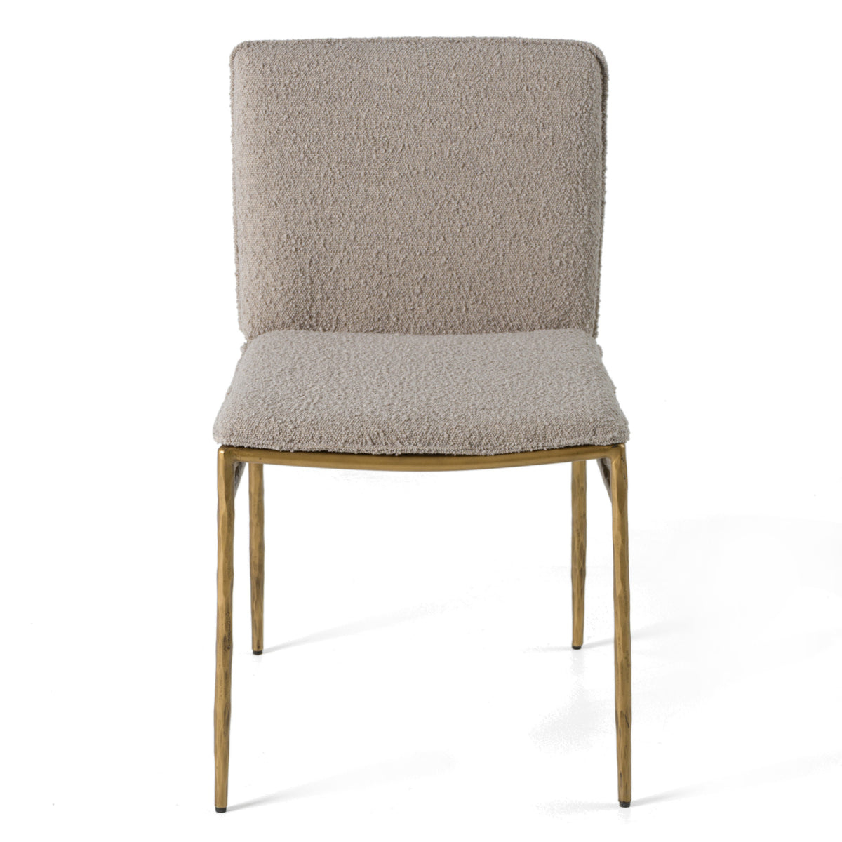 Modrest Atlanta Modern Beige Fabric & Brass Dining Chair Model VGMY-3739-BGE