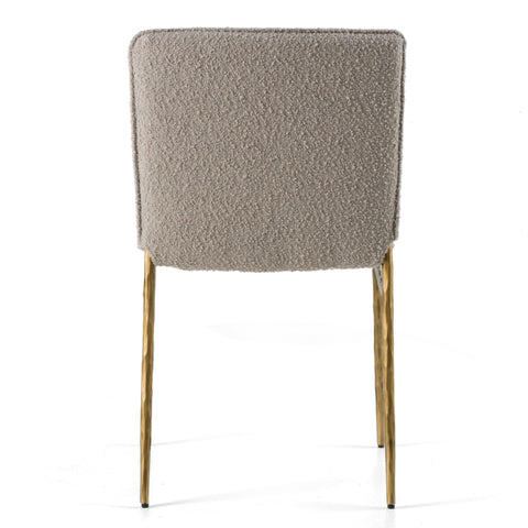 Modrest Atlanta Modern Beige Fabric & Brass Dining Chair Model VGMY-3739-BGE