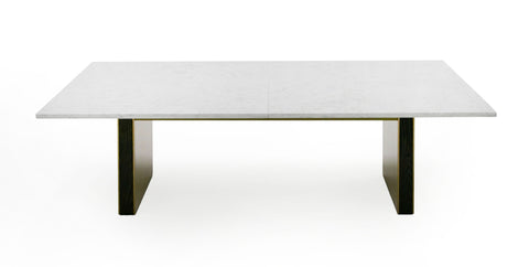 Modrest Auer White Marble & Gold Dining Table Model VGGM-DT-VALDERA-DT