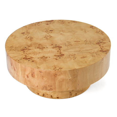 Modrest August Modern Burl Round Coffee Table Model VGMY-5377-R