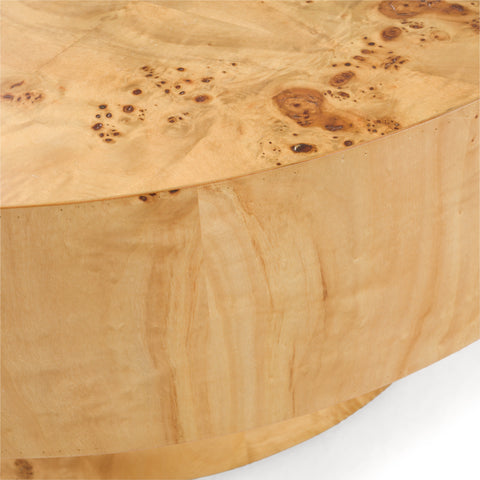 Modrest August Modern Burl Round Coffee Table Model VGMY-5377-R
