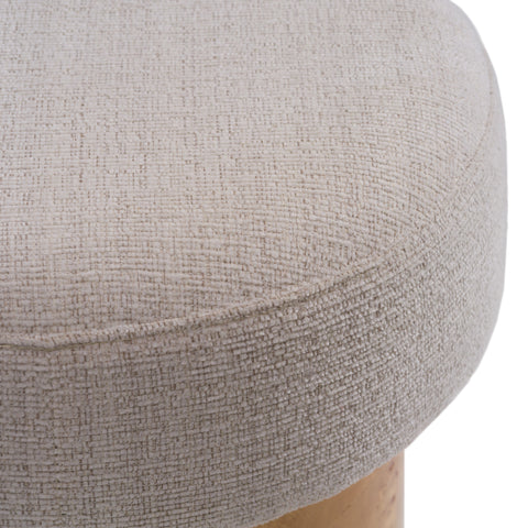 Modrest August Modern Cream Fabric & Antique Brass Counter Stool Model VGMY-5368-26-CRM