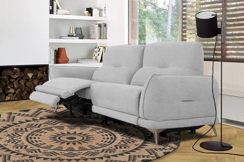 Divani Casa Austria Modern Grey Fabric Loveseat With Electric Recliners Model VGKNE9178-GRY-3S