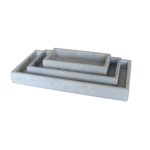 Marble Natural Marble wih Wax Finish Tray Set Of 3
