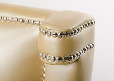 Monica Modern Champagne Leather Bed Model VGUNAW227-180