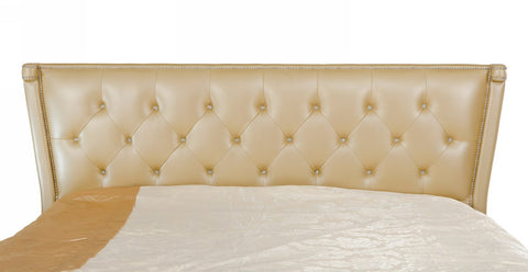 Monica Modern Champagne Leather Bed Model VGUNAW227-180