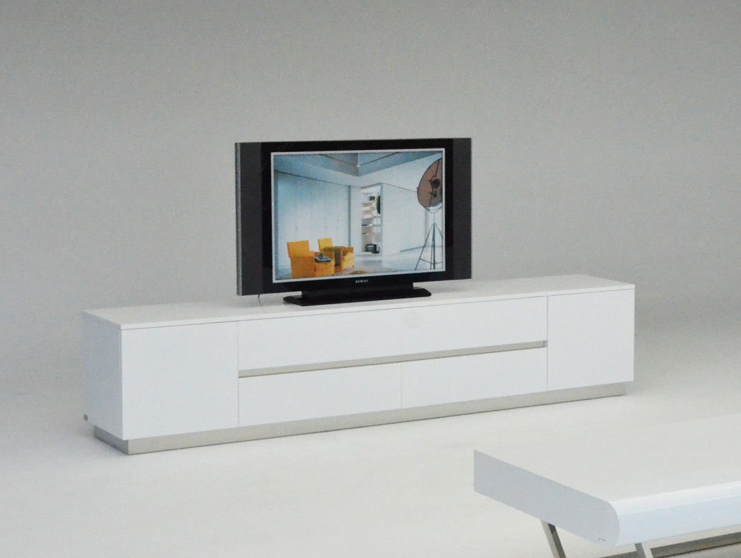 A&X Skyline Modern White Crocodile Tv Stand Model VGUNAK588-230