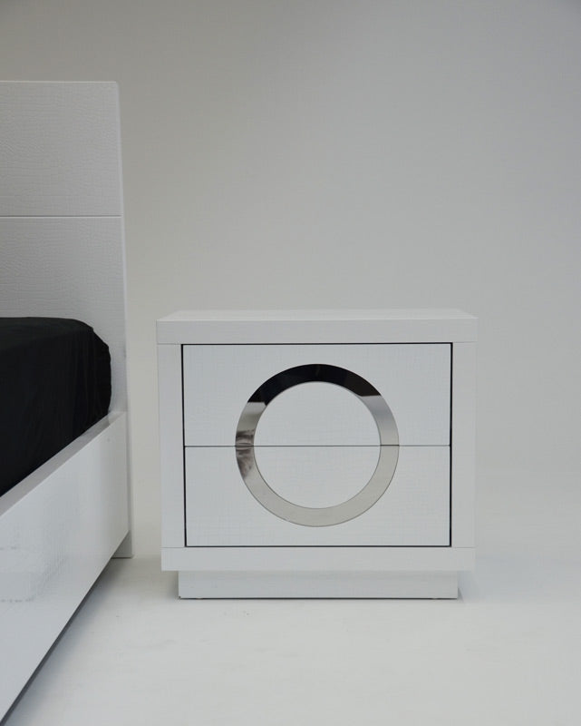 Ovidius Armani Xavira Modern White Gloss Nightstand Model VGUNAA318-59