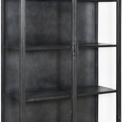 Balmer Antique Gunmetal Finish Cabinet