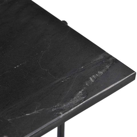 Bladen Gunmetal Finish With Black Marble Coffee Table