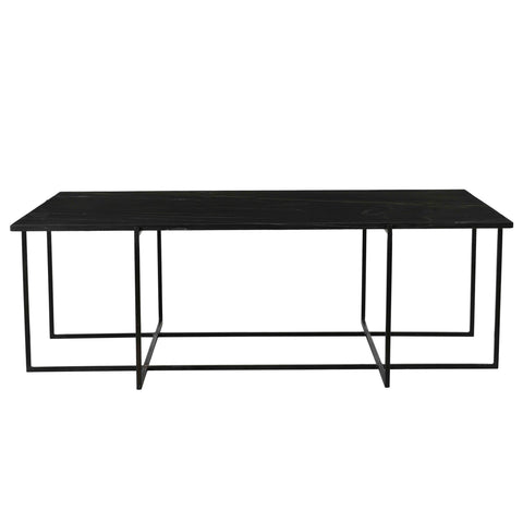 Bladen Gunmetal Finish With Black Marble Coffee Table