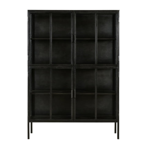 Roman Antique Gunmetal Finish Cabinet
