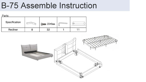 Modrest Patrick Modern White Leather Bed Model VGKKB-75X-BED