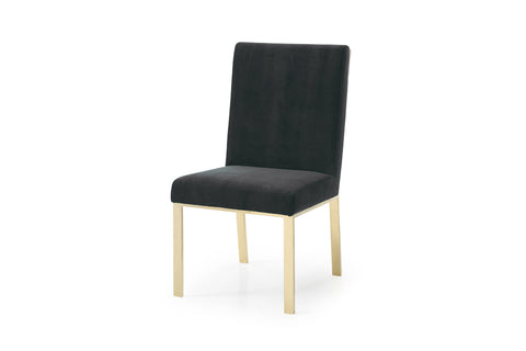 Modrest Reba Modern Black Velvet & Gold Dining Chair (Set of 2) By VIG Furniture