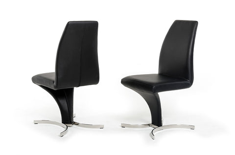 Nix Modern Black Leatherette Dining Chair (Set Of 2) Model VGVCB8348-BLK