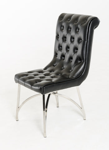 Modrest Silvie Modern Black Leatherette Dining Chair Model VGVCB8351-BLK