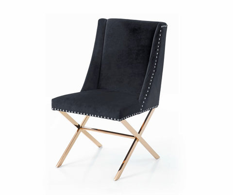 Modrest Alexia Modern Black & Rosegold Dining Chair By VIG Furniture