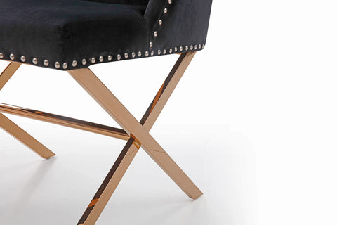 Modrest Alexia Modern Black & Rosegold Dining Chair By VIG Furniture