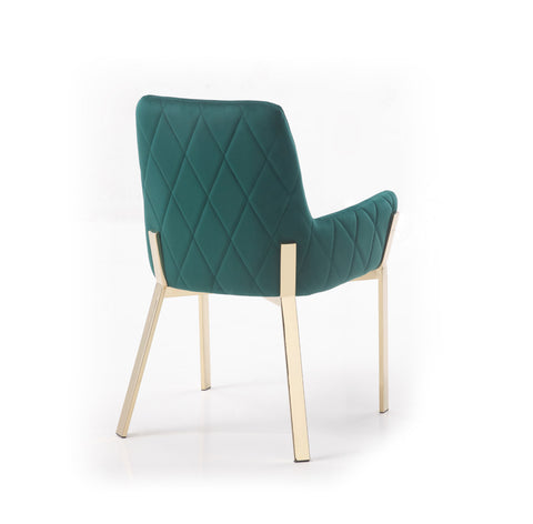 Modrest Robin Modern Green Velvet & Gold Dining Chair By VIG Furniture