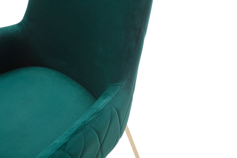 Modrest Robin Modern Green Velvet & Gold Dining Chair By VIG Furniture