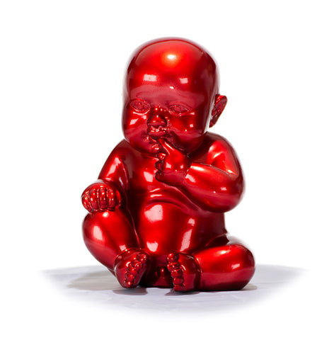 Xd00584 Modern Red Baby Sitting Sculpture Model VGTH-XD00584-RED