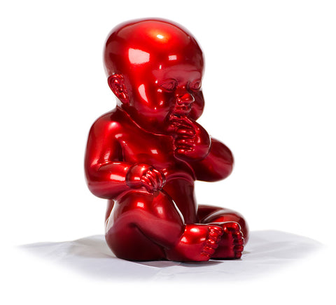 Xd00584 Modern Red Baby Sitting Sculpture Model VGTH-XD00584-RED