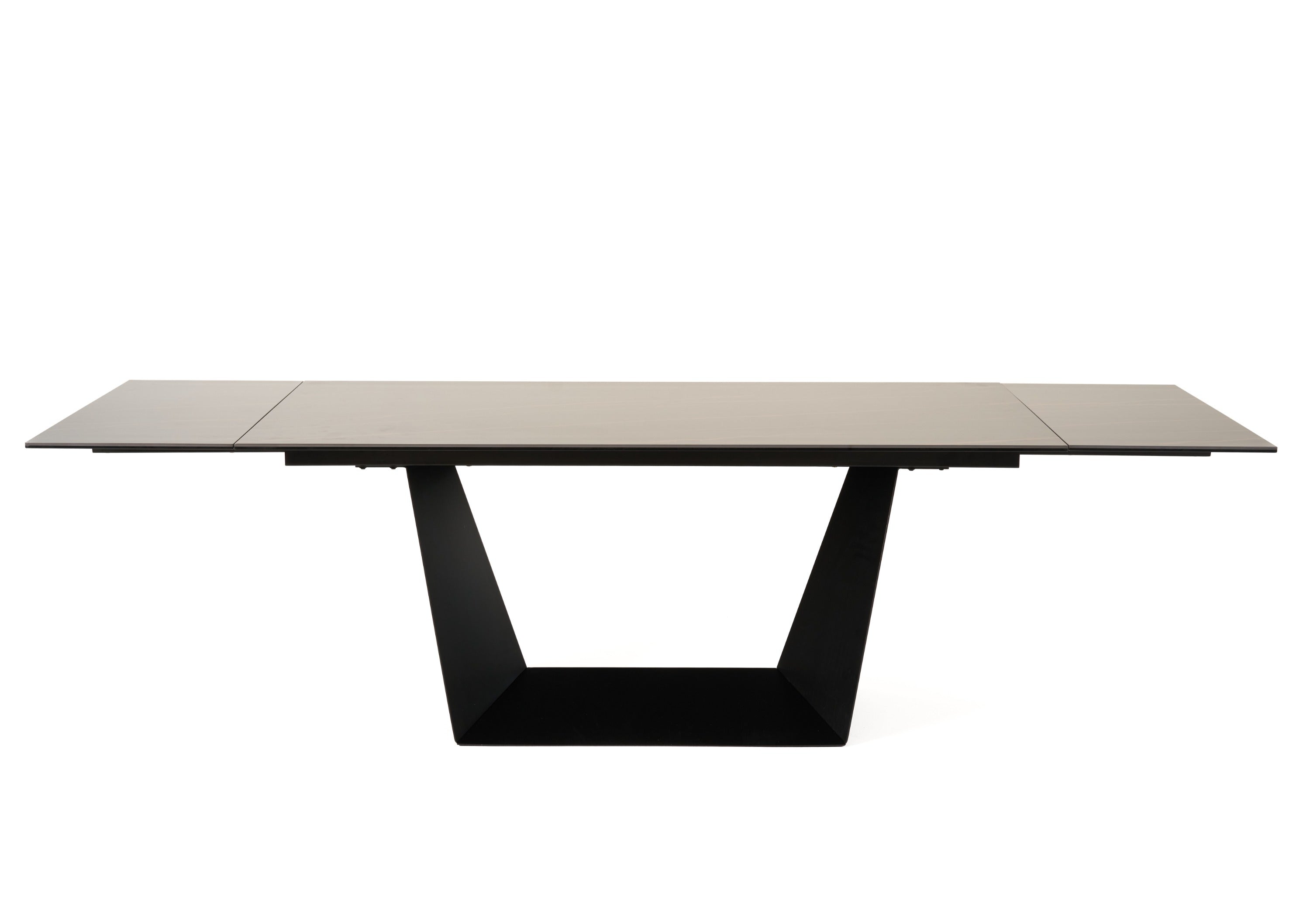 Modrest Baldwin Modern Black Ceramic & Black Metal Extendable Dining Table Model VGNS-GD8684-CB-BLK