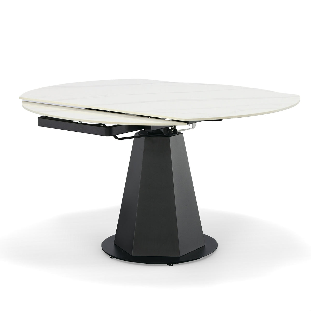 Modrest Barela Modern Black And White Ceramic Extendable 35 5" | 53" Dining Table Model VGYF-DT8949-BLK-DT