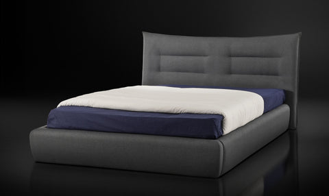 Modrest Barista Eastern King Italian Modern Dark Blue Upholstered Bed Model VGACBARISTA-BED-EK