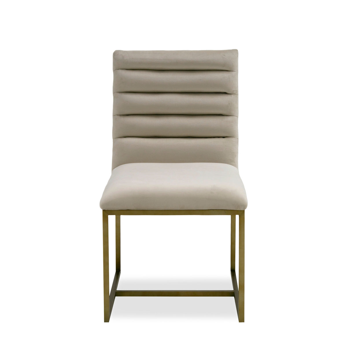 Modrest Barker Modern Beige & Brush Gold Dining Chair (Set Of 2) Model VGGMDC-1251A-DC