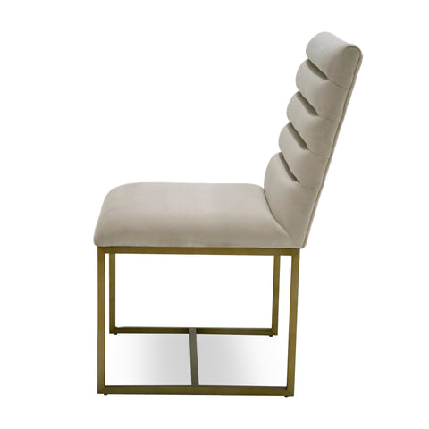 Modrest Barker Modern Beige & Brush Gold Dining Chair (Set of 2) By VIG Furniture