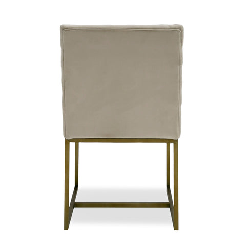 Modrest Barker Modern Beige & Brush Gold Dining Chair (Set of 2) By VIG Furniture