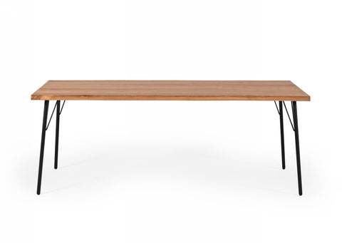 Modrest Barnum Industrial Oak And Black Iron Live Edge Dining Table Model VGAFSH17-CT7