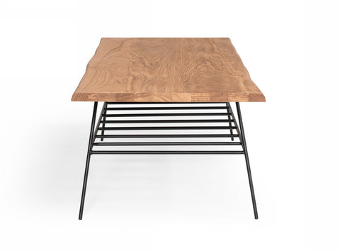 Modrest Barnum Industrial Oak And Black Iron Live Edge Coffee Table Model VGAFSH17-CT8