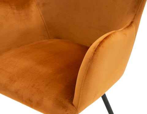 Modrest Barrett Modern Orange & Black Dining Chair By VIG Furniture