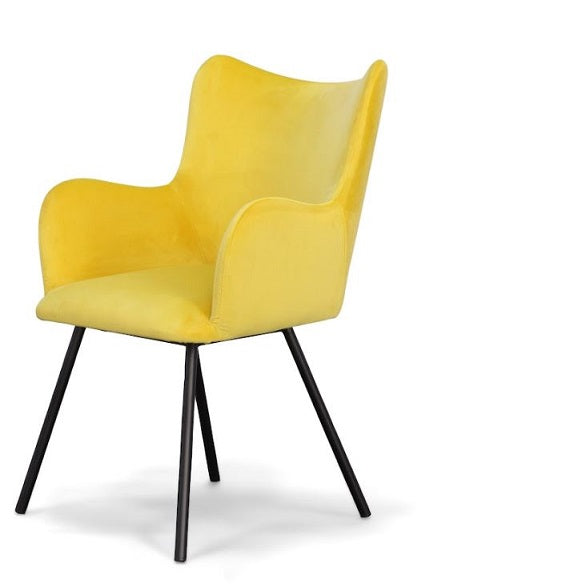 Modrest Barrett Modern Yellow Velvet Dining Chair By VIG Furniture