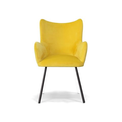 Modrest Barrett Modern Yellow Velvet Dining Chair By VIG Furniture