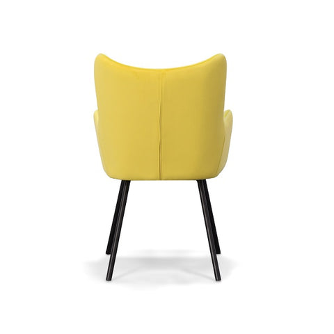 Modrest Barrett Modern Yellow Velvet Dining Chair By VIG Furniture