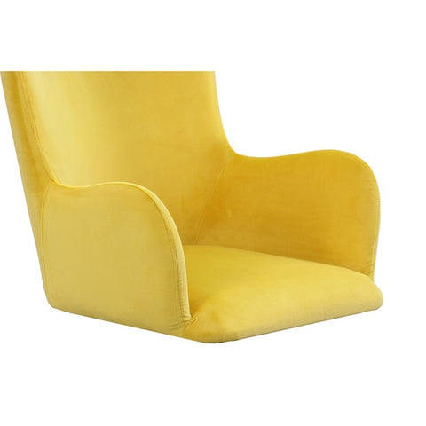 Modrest Barrett Modern Yellow Velvet Dining Chair By VIG Furniture