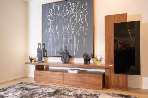 Modrest Bashia Contemporary Walnut & Black Entertainment Center Model VGWCKS001A-WAL