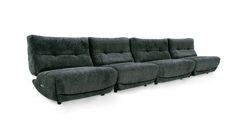 Divani Casa Basil Modern Dark Grey Fabric Large Electric Recliner Chair Model VGSX-22056-RCLNR-LRG-EMBONY