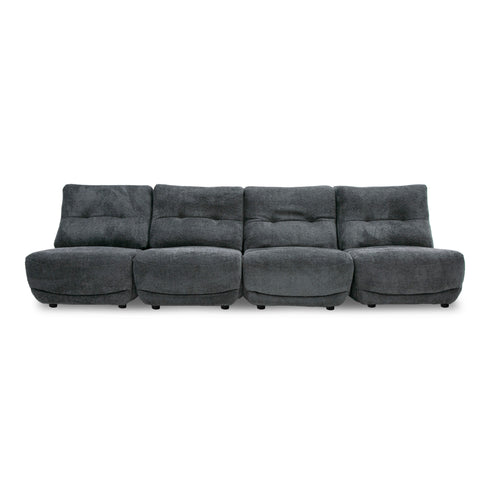 Divani Casa Basil Modern Dark Grey Fabric Small Electric Recliner Chair Model VGSX-22056-RCLNR-SML-EMBONY