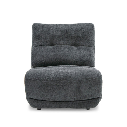 Divani Casa Basil Modern Dark Grey Fabric Small Electric Recliner Chair Model VGSX-22056-RCLNR-SML-EMBONY
