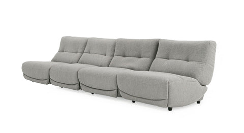 Divani Casa Basil Modern Grey Fabric Large Electric Recliner Chair Model VGSX-22056-RCLNR-LRG-SLATE