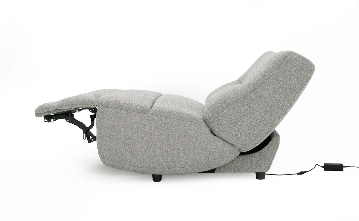 Divani Casa Basil Modern Grey Fabric Large Electric Recliner Chair Model VGSX-22056-RCLNR-LRG-SLATE
